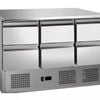 Thermaster 6 Drawers S/S Compact Workbench Fridge GNS1300-6D