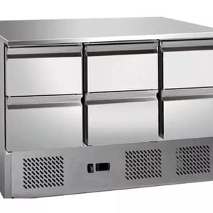 Thermaster 6 Drawers S/S Compact Workbench Fridge GNS1300-6D