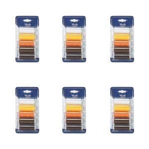 6x 5pc Malli Warm Shades 180m Plastic Spool Sewing Diy Garment Thread