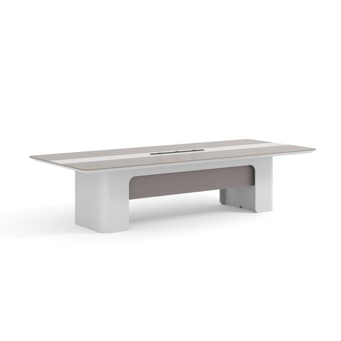 Modern Furniture LUSH Boardroom Table 280cm - White & Taupe