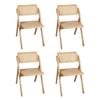 Levede 4pcs Chairs - Natural Wood Colour