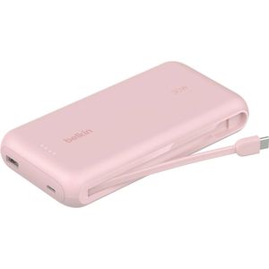 Belkin BoostCharge Power Bank 20K with Integrated Cable - Pink