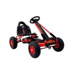 Rigo Kids Pedal Go Kart Ride On Toys Racing Car Rubber Tyre Red