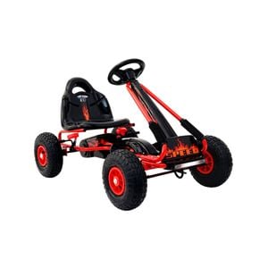 Rigo Kids Pedal Go Kart Ride On Toys Racing Car Rubber Tyre Red