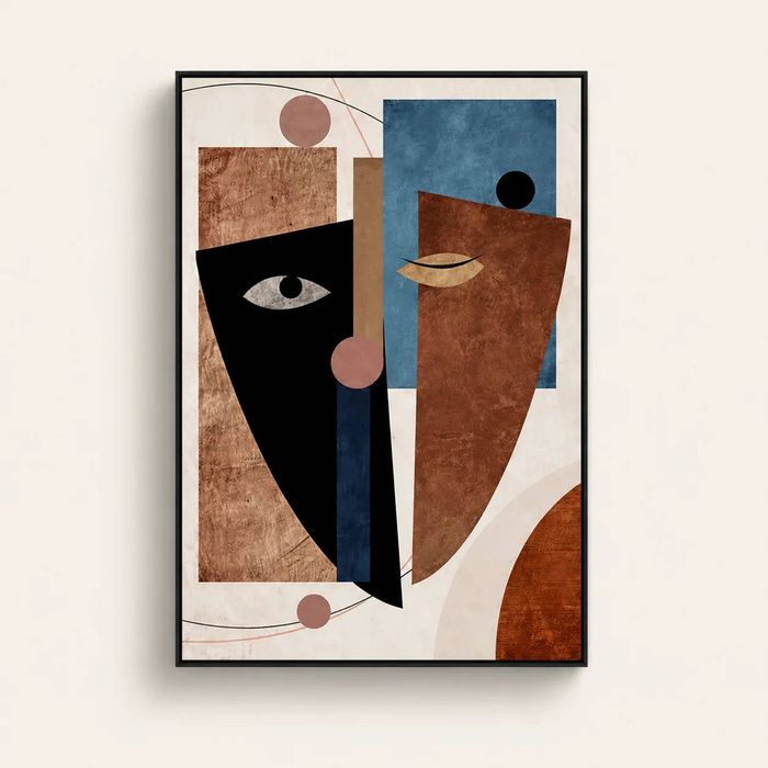 Cubist Reflections: Modern Abstract Art Painting (85x120cm)