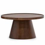 Adan Walnut Round Coffee Table