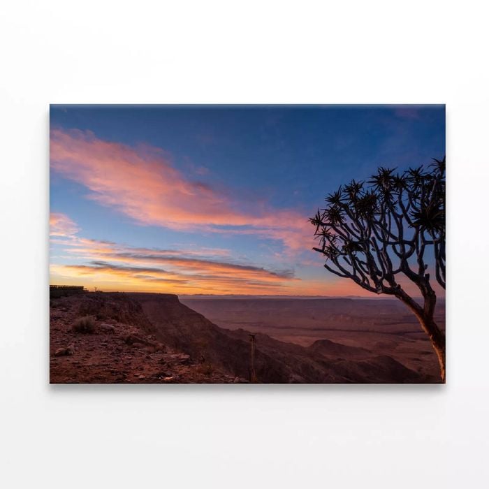 Tree Standing On a Hill & Sky  Print 100% Australian Made 90 x 60cm  (Stretched)