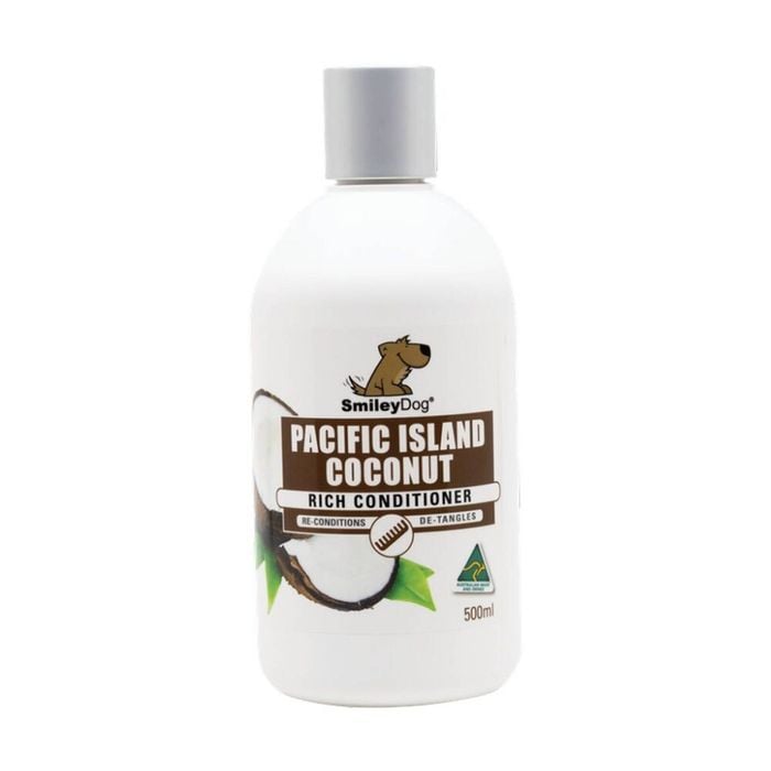 Smiley Dog Pet Grooming Cleaning Conditioner Bottle 500ml Pacific Island Coconut