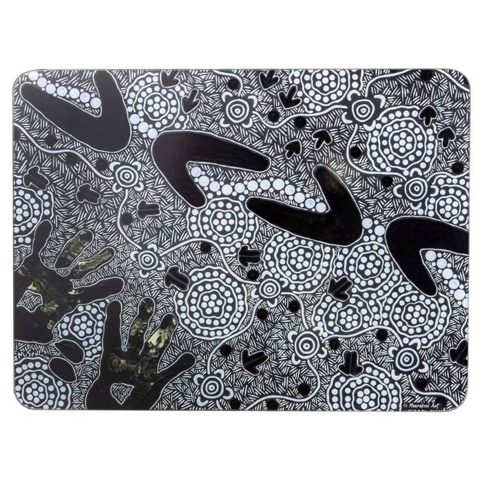 Ashdene Glass 40cm Maintaining Our Culture Surface Protector - Black