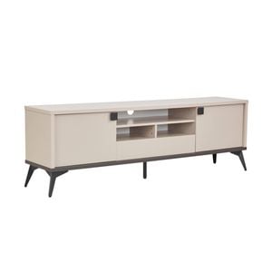 TV Cabinet with Storage Drawer Open Shelve MDF in Champagne Colour