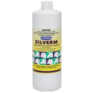 Vetsense Kilverm Sheep & Cattle Oral Drench Wormer Livestock 5l