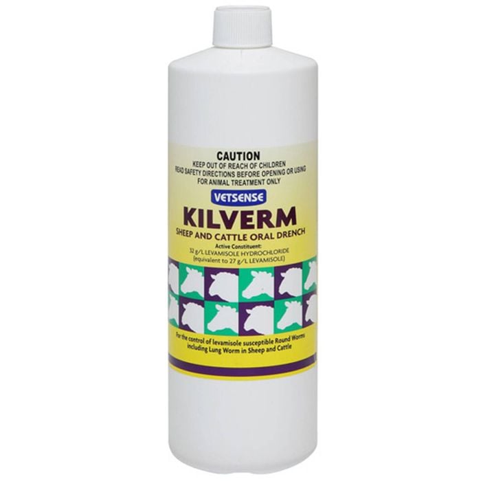 Vetsense Kilverm Sheep & Cattle Oral Drench Wormer Livestock 5L