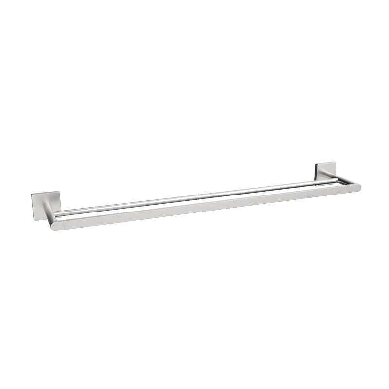 Rococo Double Towel Rail 625mm Brushed Nickel