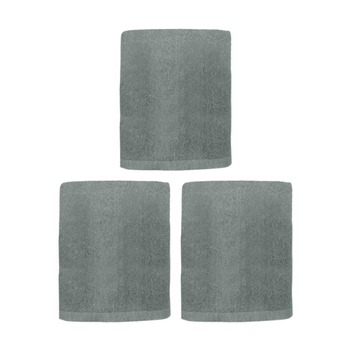3PK Capri Non Slip Bath Mat Bathroom Floor Accessory Home Decor 45x75cm Ash