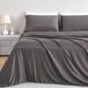 LINENOVA 100% Organic Bamboo Sheet Set-Charcoal Single