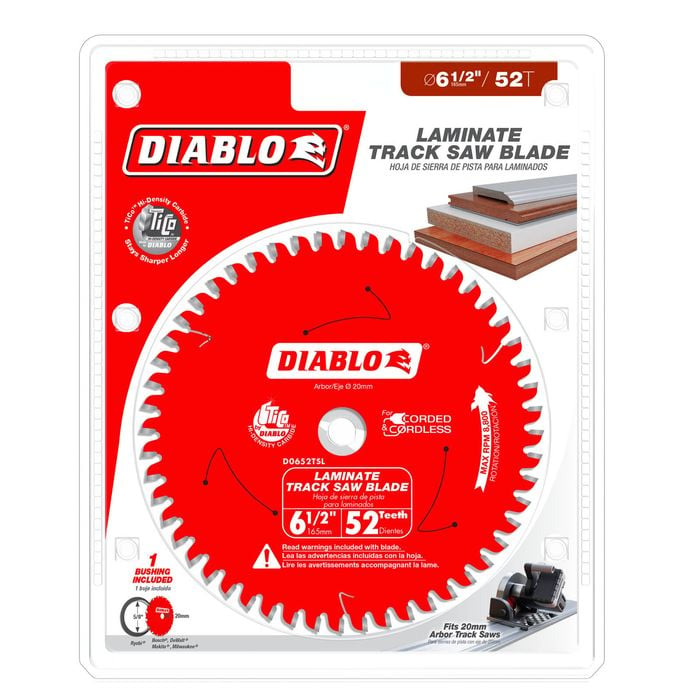 Diablo 165mm LaminateTrack Saw Blade 52T