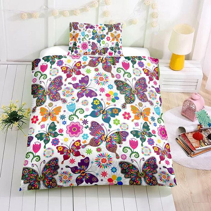 3D Butterfly Kids Pattern Duvet Cover Bedding Set Quilt Cover Pillowcases Personalized  Bedding