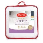 Tontine King Bed Natural Cotton Filled Summer Quilt