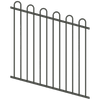 ProtectorAl 0350-1200W x 1200H Woodland Grey Loop Top Pool Fence Panel Raked Up to 15º