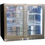 Schmick Stainless Glass 2-Door Bar Fridge - SK206-HD