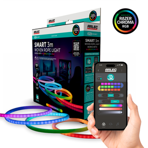 Arlec Grid Connect Smart 3m Woven Rope Light With Razer Chroma RGB