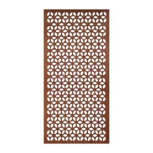 Tuscan Path 120cm Rust Geometric Wall Art Screen