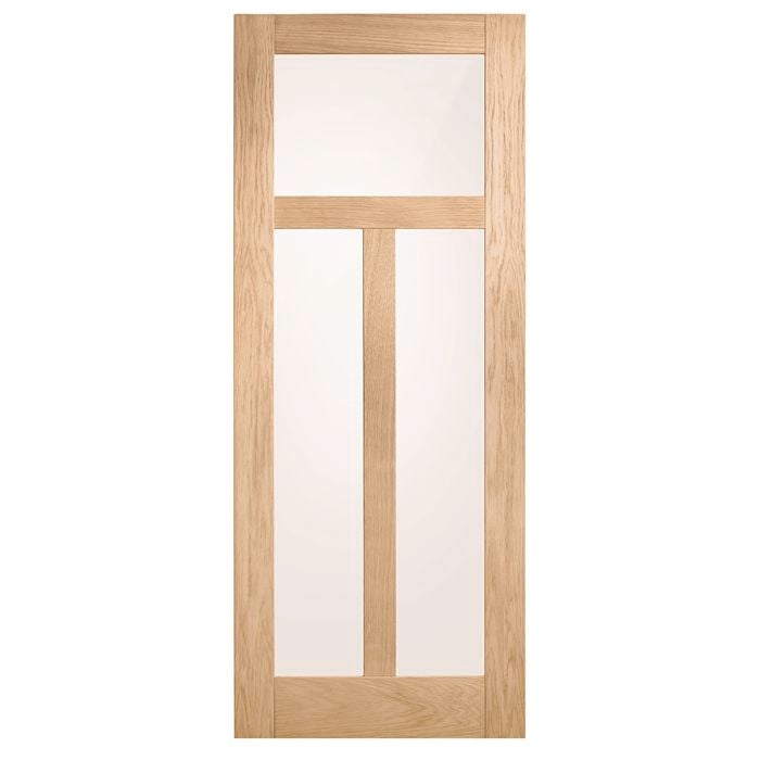 Corinthian Moda Translucent Glass White Oak Internal Door AMODG6 - 820mm x 2040mm x 35mm