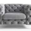 Adam Velvet Armchair - Grey