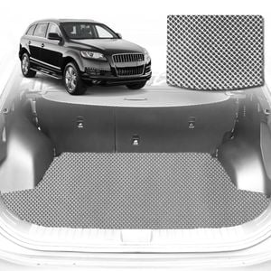 6D Diamond Car Boot Mat for Audi Q7 SQ7 4M2015-Current-(3rd Row seats up/7 seater)-Cargo Mat-Grey-Outback GT