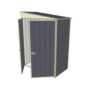 Build-a-Shed 1.5 x 0.8 x 2m Double Hinged Door Skillion Shed - Grey