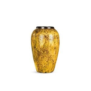 SOGA 30x19cm Ceramic Vase – Yellow