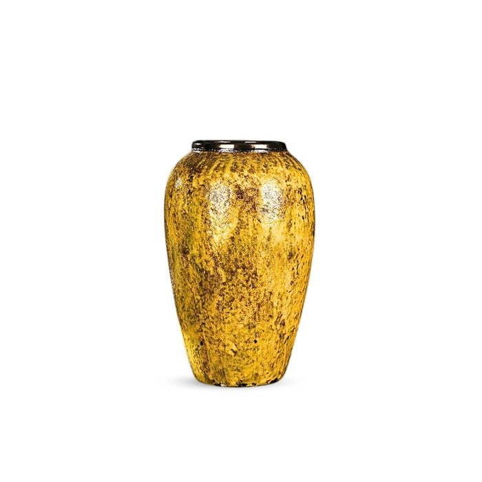 SOGA 30x19cm Ceramic Vase – Yellow