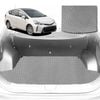 6D Diamond Car Boot Mat for Toyota Prius V ZW402012-2021-(3rd Row folded/5 seater)-Cargo Mat-Grey-Outback GT
