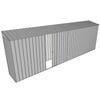 Build-a-Shed 0.8 x 6 x 2m Skillion Shed with Single Sliding Side Door - Zinc
