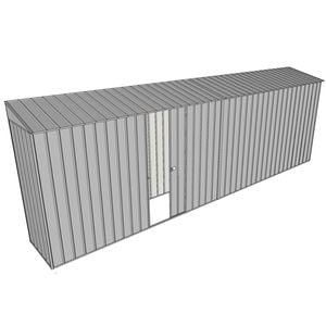 Build-a-Shed 0.8 x 6 x 2m Skillion Shed with Single Sliding Side Door - Zinc