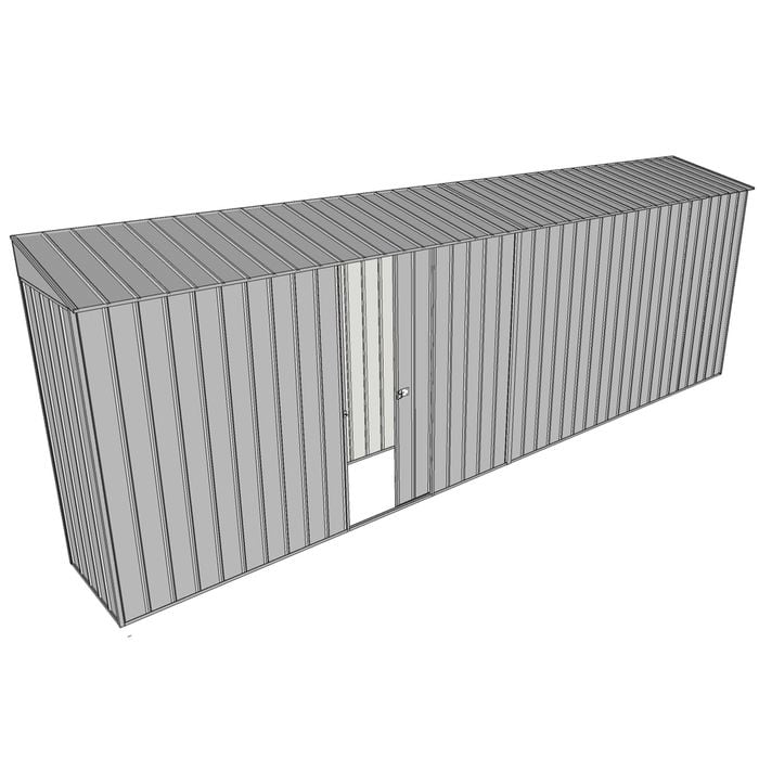 Build-a-Shed 0.8 x 6 x 2m Skillion Shed with Single Sliding Side Door - Zinc