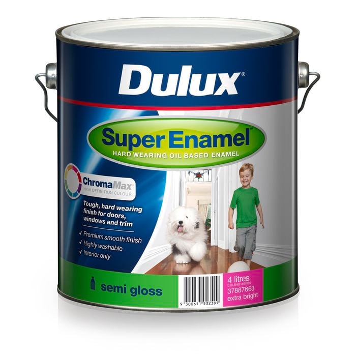 Dulux 4L Super Enamel Paint Semi Gloss Extra Bright - 4L