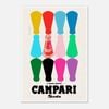 Galrie Vintage Campari Poster with Colourful Bottles - Iconic Italian Art Decor, Poster Only, A3 30 x 42cm (12 x 16inch)