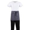 Whites Bistro Apron Polycotton Charcoal With Pocket 1000x700mm Commercial Kitchen Chef Uniform