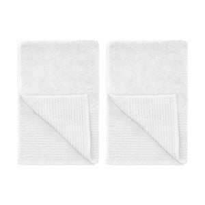 2PK Bambury Elvire 800gsm Soft Absorbent Cotton Bath Mat 48x78cm White