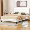 ALFORDSON Bed Frame King White Boucle