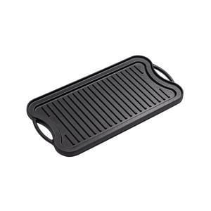 SOGA 50.8cm Cast Iron Ridged Griddle Hot Plate Grill Pan