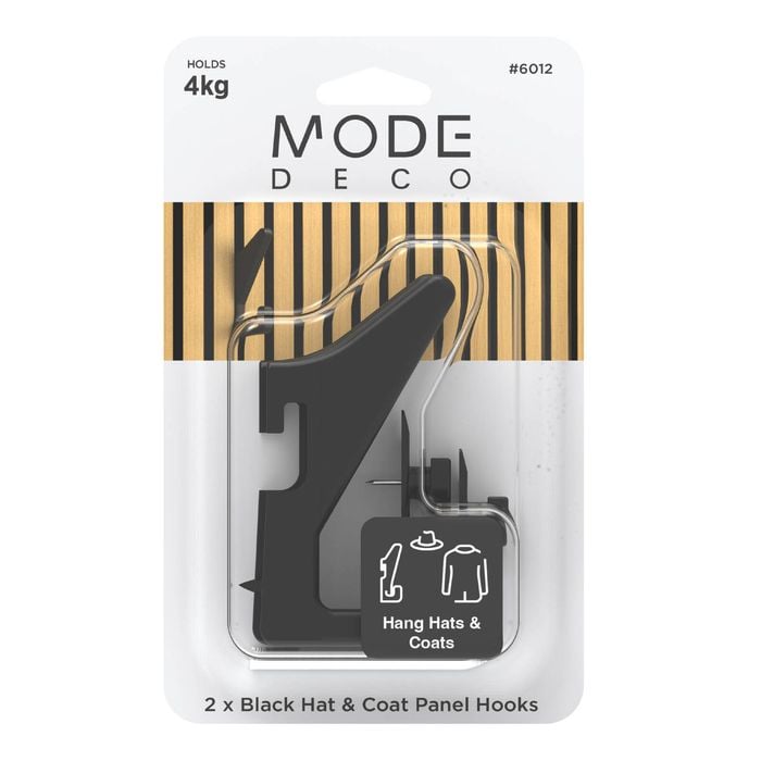 MODE Acoustic Panelling Hat & Coat Hooks - 2 Pack