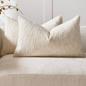Gioia Casa 2-Pack Speckled Bouclé Cushion Covers 30cm x 50cm - Oatmeal