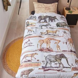 Bedding House Single Natural Big Five Natural Cotton Quilt Cover Set - Single Bed