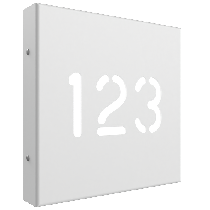 ProtectorAl 280 x 280mm Pearl White Aluminium Cut Through Custom House ...