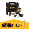 DeWALT 18V XR 3x360 Remote Control Green Beam Laser DCLE34035D1-XE