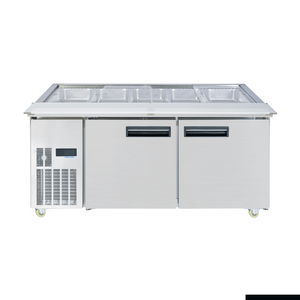 Thermaster Two Door Cold Bench Salad Station 5x1/1 Gn Pans  - Salad Bar Fridges (pg180fa-xb)