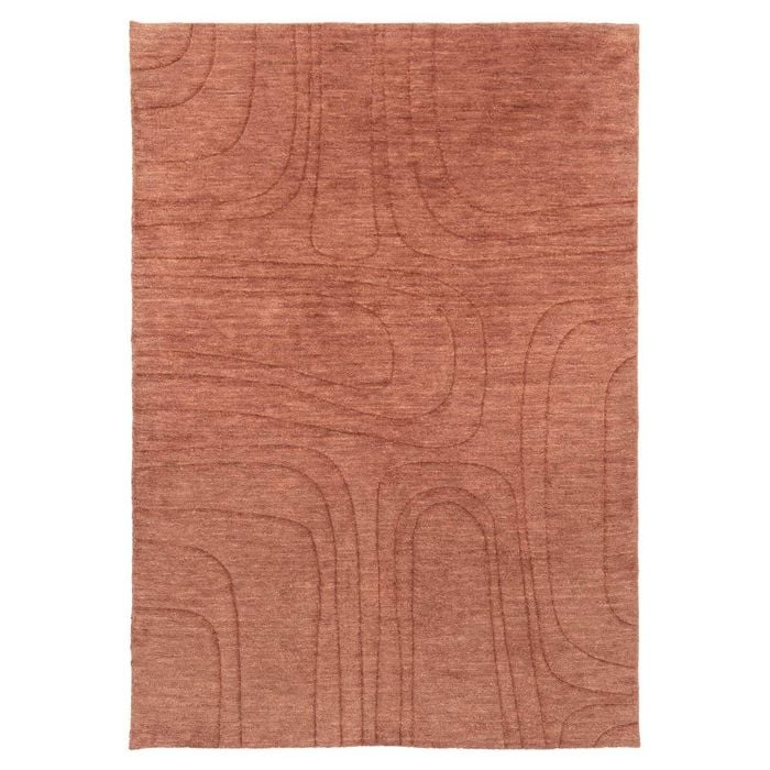 Loopsie-400cm X 300cm-tiburtino Rust Plush Wool Rug
