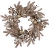 Christabelle Champagne Glitter Christmas Wreath - 61cm